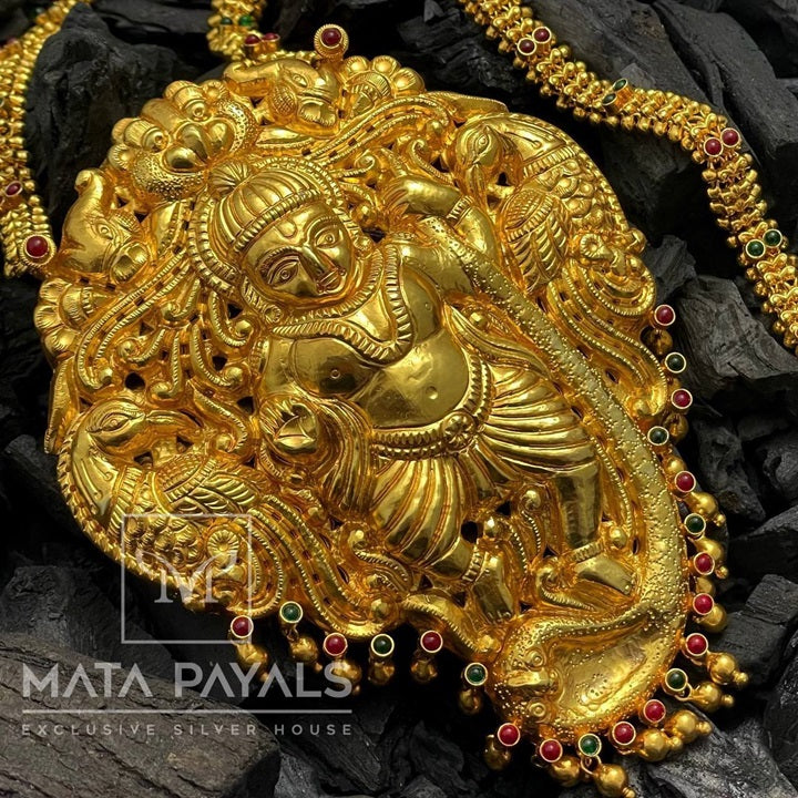 Magnificent Shri Vishnu Nakshi Gold Plated Necklace