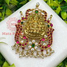 Maha Lakshmi Mayur Gold Plated Pendant