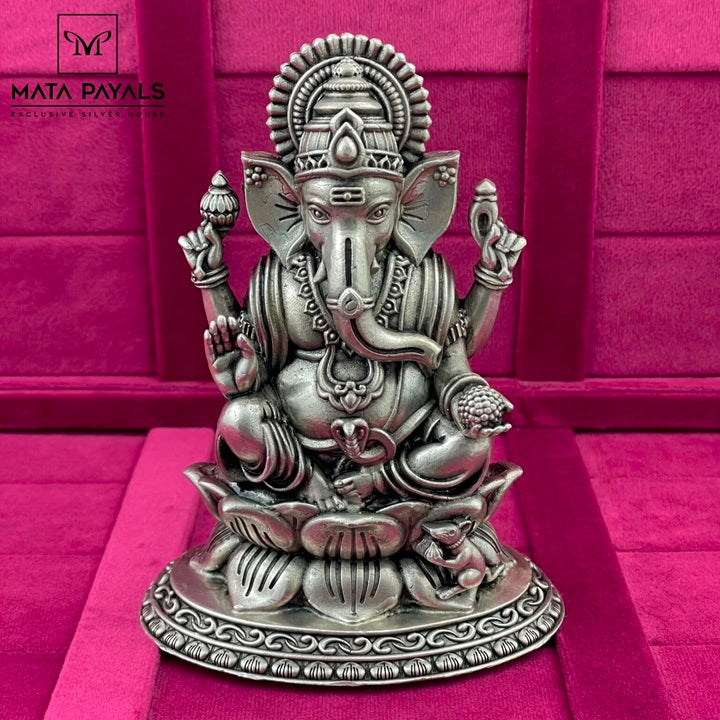 God Statues Grt Silver Vinayagar Statue Majestic Ganesha Silver Idol