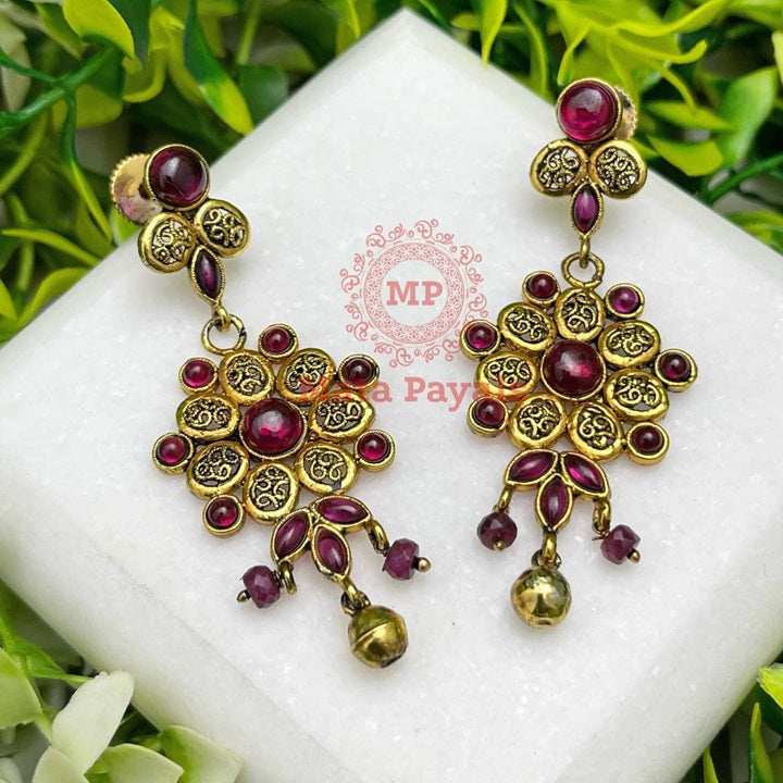 Mandala Gold Plated Earing