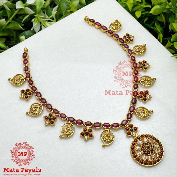 Mandala Mayur Gold Plated Necklace