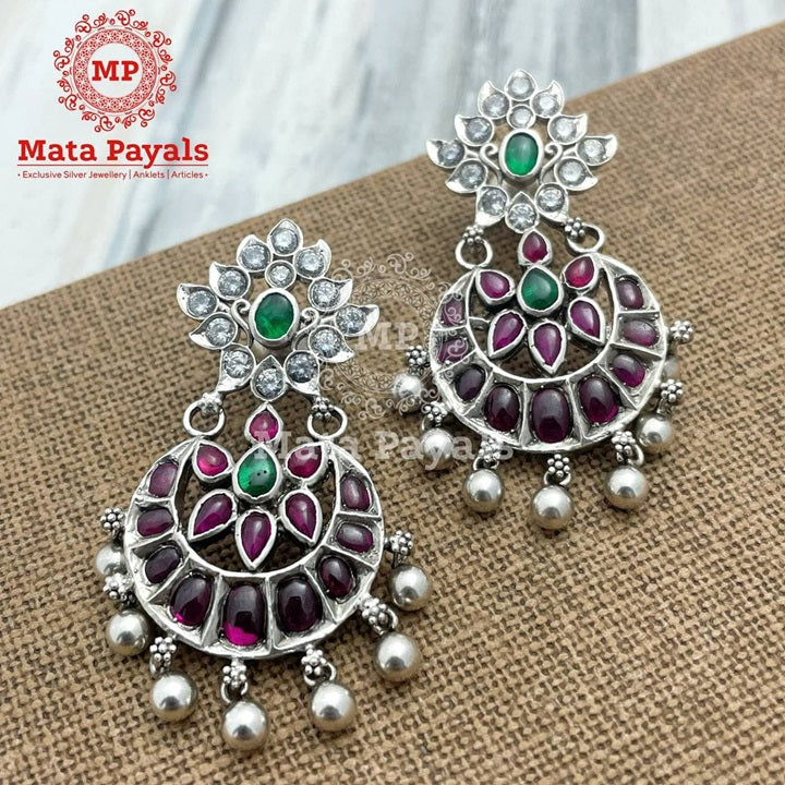 Mandala Oxidised Chandbali