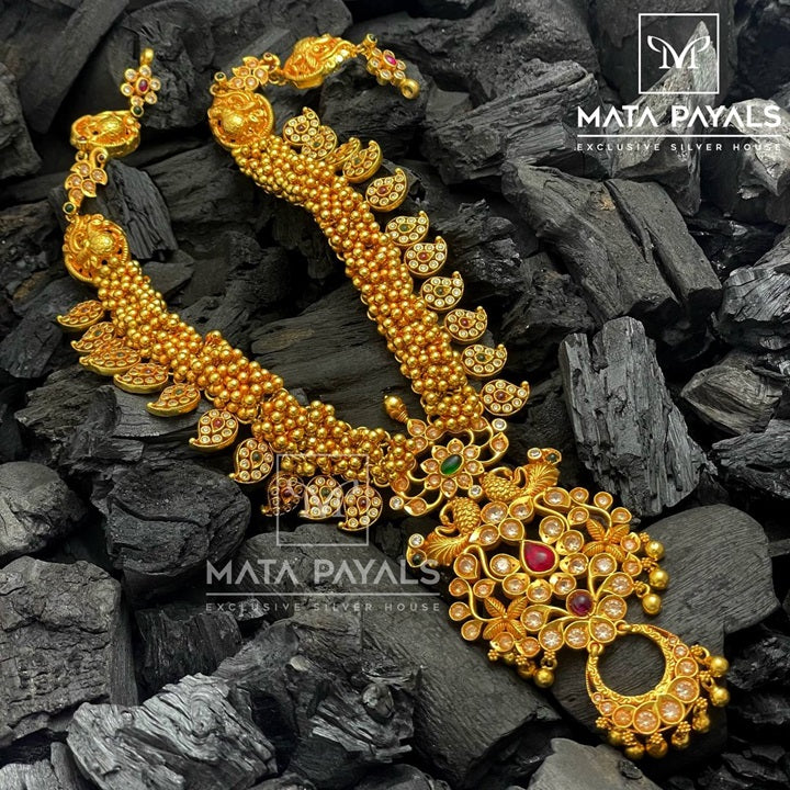 Mango Gejje Peacock Necklace
