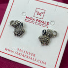 Marcasite Elephant Stud