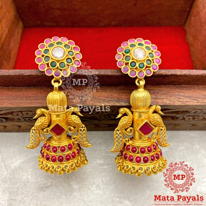 Mayur Floral Traditional Jhumka