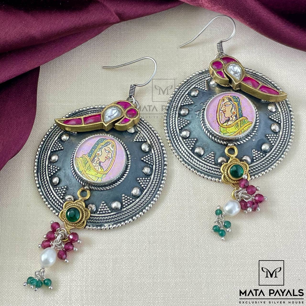 Meenakari Tribal Earrings