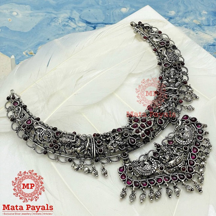 Mesmeric Devi Lakshmi Oxidised Necklace