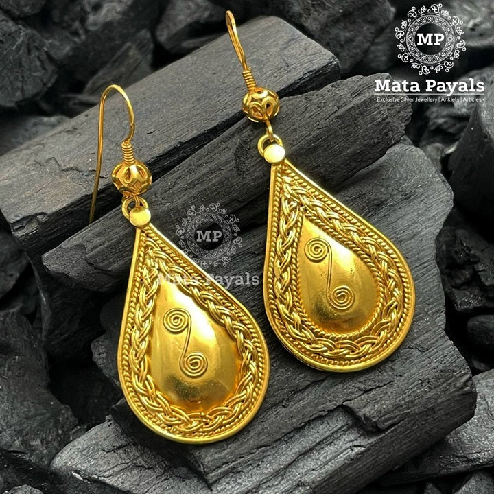 Mesmerizing Droplet Silver Gold Plated Earings