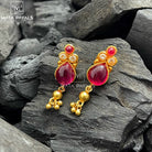 Mesmerizing Silver Gold Plated Stud