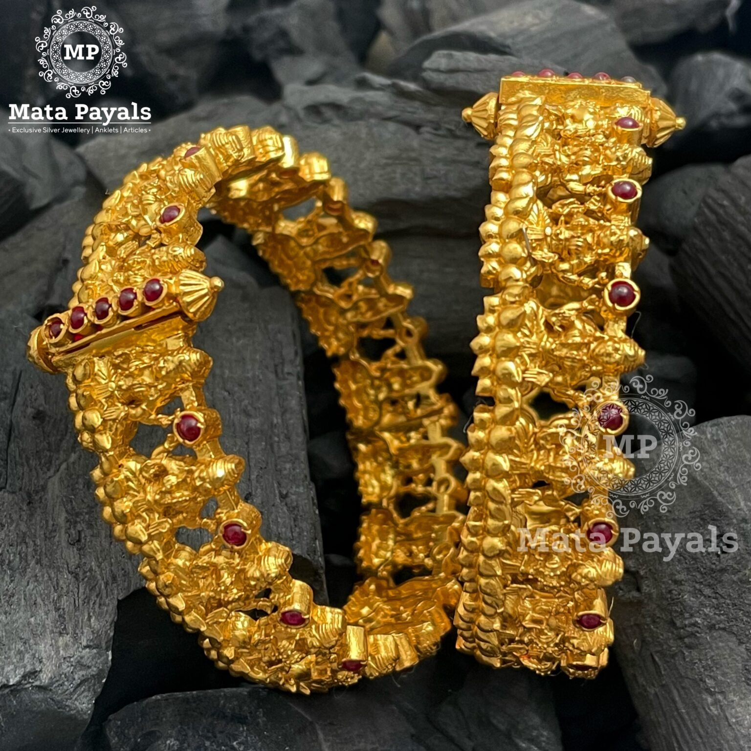 Mind Blowing Silver Gold Plated Bangle - Main Image