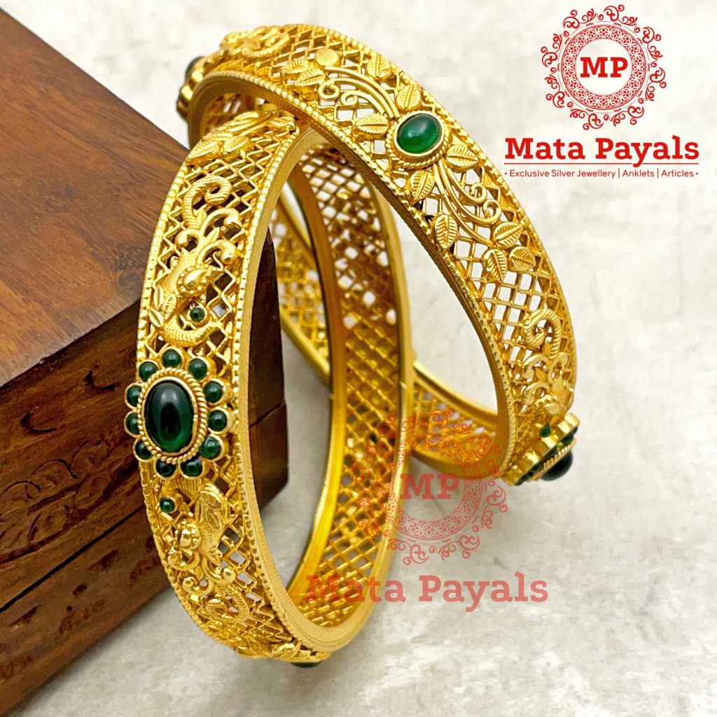 Monumental Green Temple Bangle