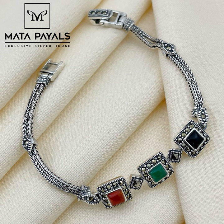 Multi Colour Marcasite Bracelet