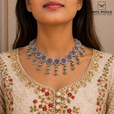 Retro Style Oxidised Kemp Necklace