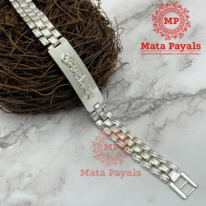 Om Namah Shivya Carved Men’s Bracelet