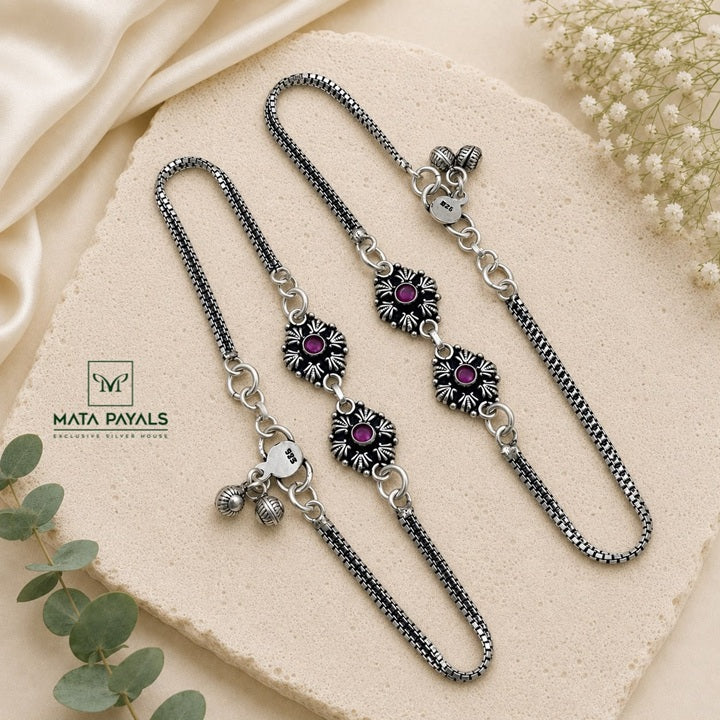 Captivating Cut Stone Anklet