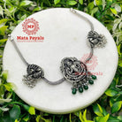 Oxidised Nakshi Devi Lakshmi Peacock Choker