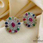 Oxidised Navarathna Stud