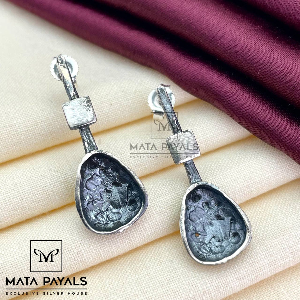 Oxidised Pretty Earring
