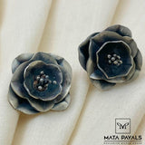 Oxidised Rose Stud