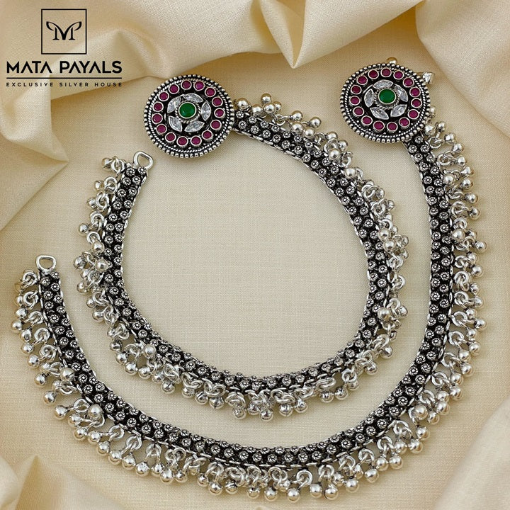 Cluster Soundless Ghungroo Anklet
