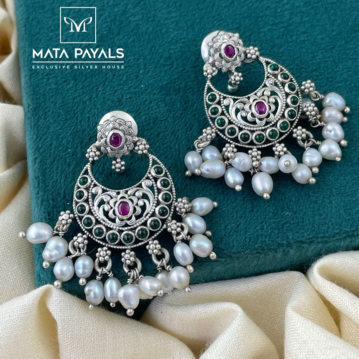 Fancy Oxidised Chandbali