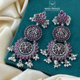 Oxidised Floral Chandbali