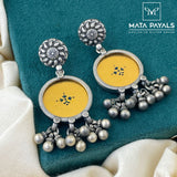 Alluring Floral Oxidised Earing