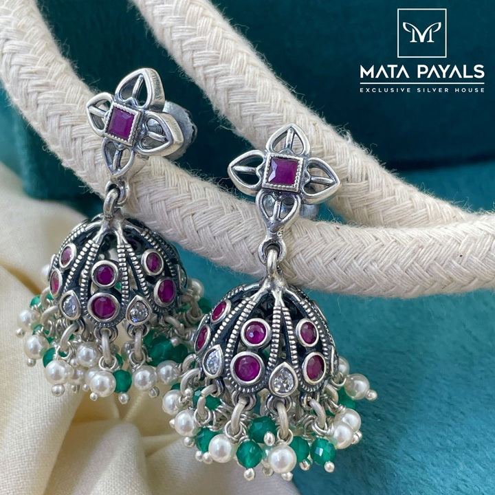 Attractive Oxidised Jumka