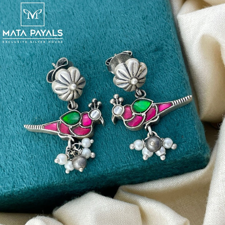 Parrot Kundan Earrings