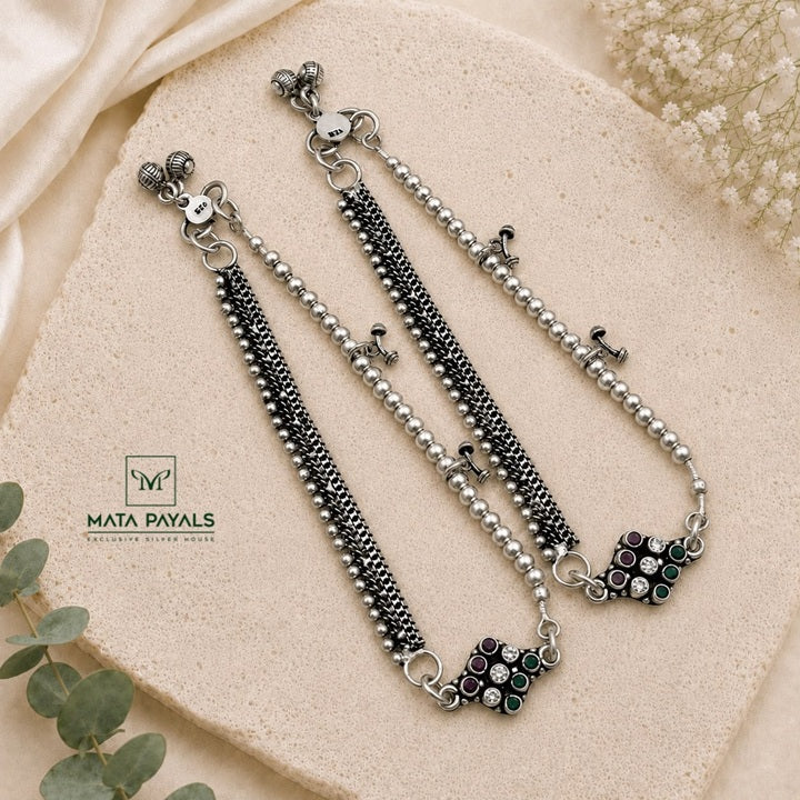 Heritage Cut Stone Anklet