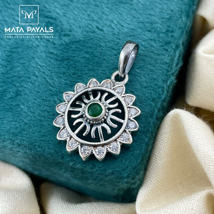 Minimalistic Oxidised Pendant