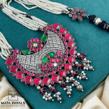 Electrifying Moti Floral Long Hara