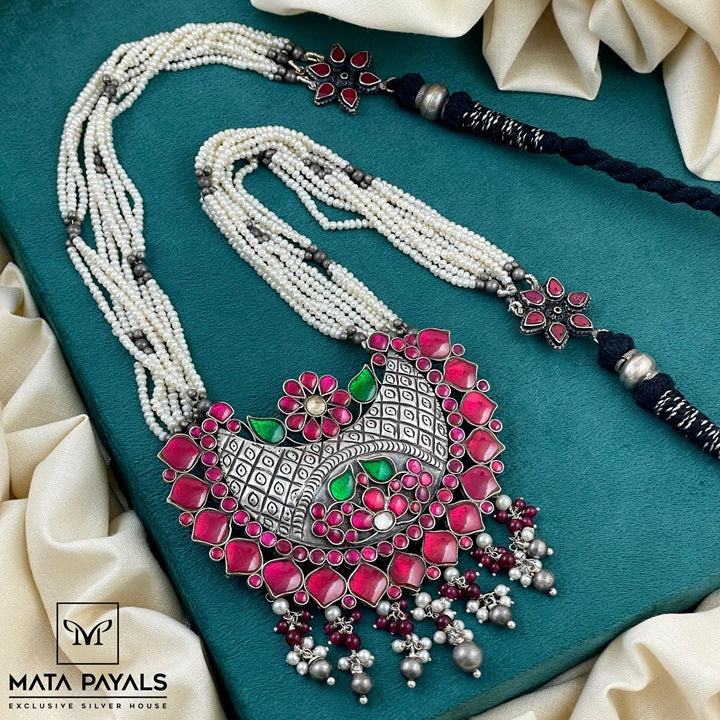 Electrifying Moti Floral Long Hara
