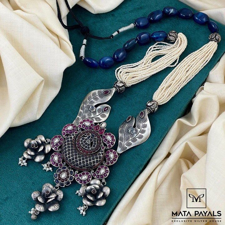 Gorgeous Mandala Mayur Pearl Necklace
