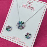 Artistic Floral Pendant Set