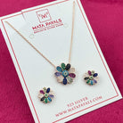 Colorful Floral Pendant Set