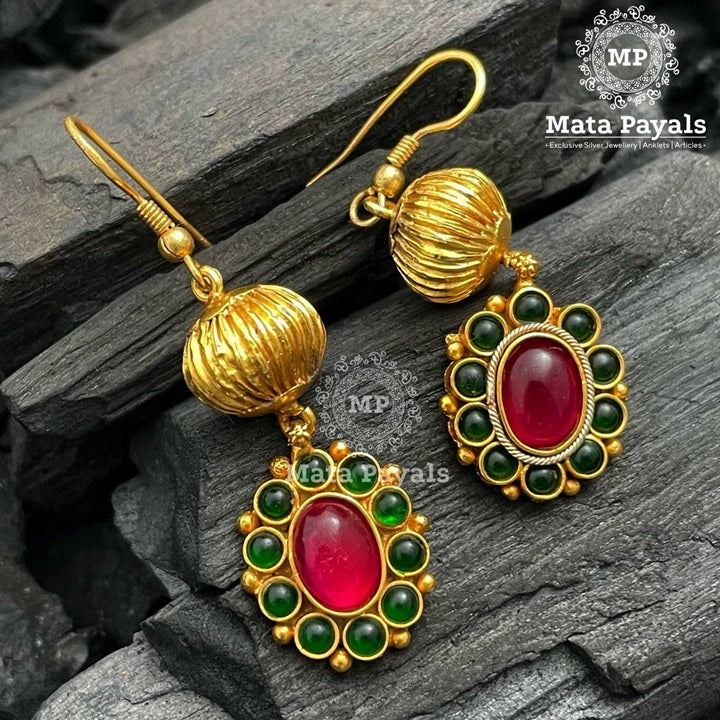 Phenomenal Silver Bead Drop Hanging Earing