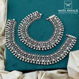 No Stone Oxidised Payal