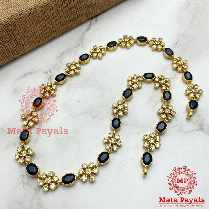 Pretty Blue Floral Cut Stone Hara