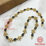 Pretty Blue Floral Cut Stone Hara