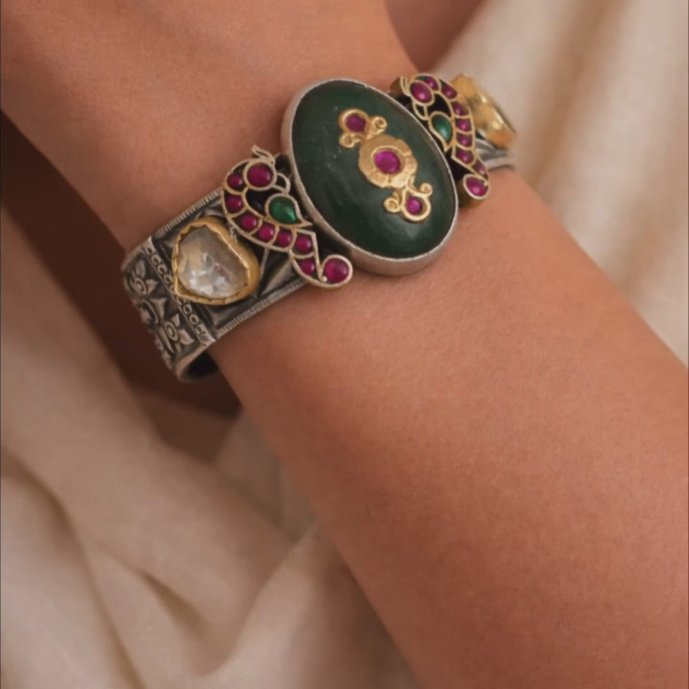 Heritage Dual Tone Kundan Kada