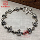 Princess Crown Oxidised Bracelet