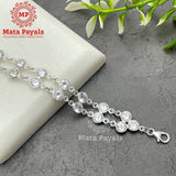 Radiant Cut Stone Silver Bracelet