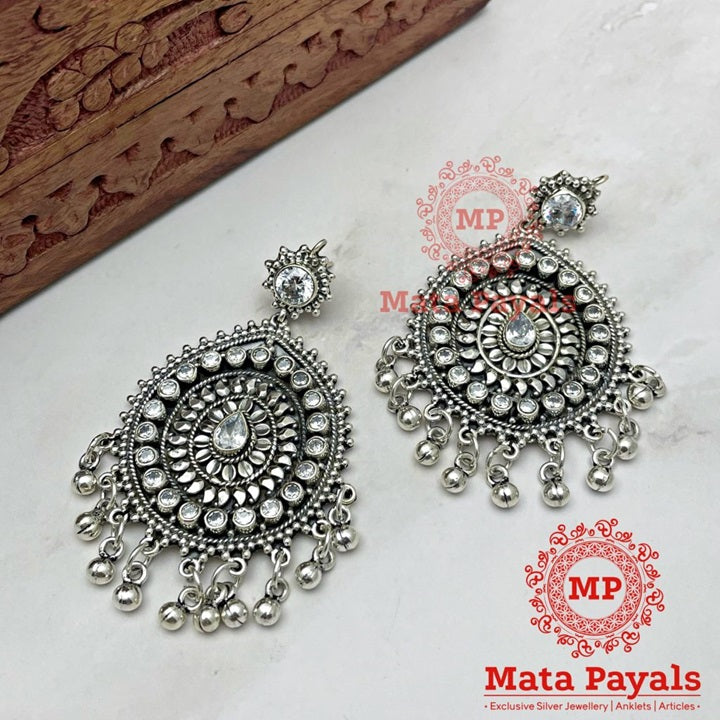 Ravishing Leafy Oxidised Chandbali