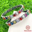 Ravishing Navratan Oxidised Bangle