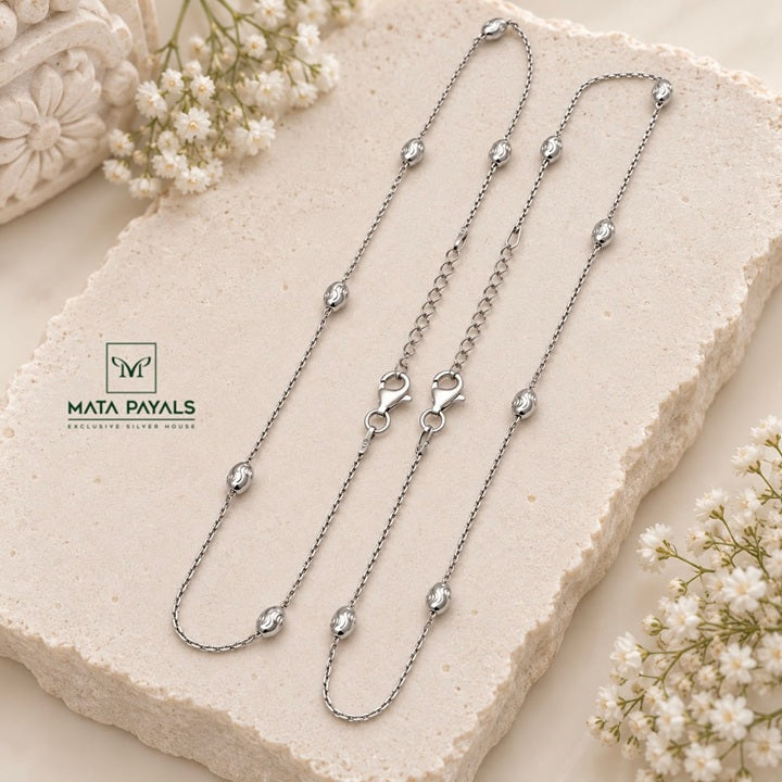 Rhodium Plated Leg Chain