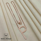 Rose Gold Alphabet “P” Pendant Chain