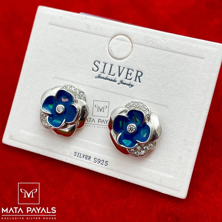 Rosey Silver Earring