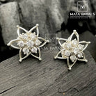 Rosy Zircon Oxidised Stud