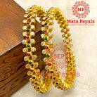 Scintillating Temple Gold Plated Bangle
